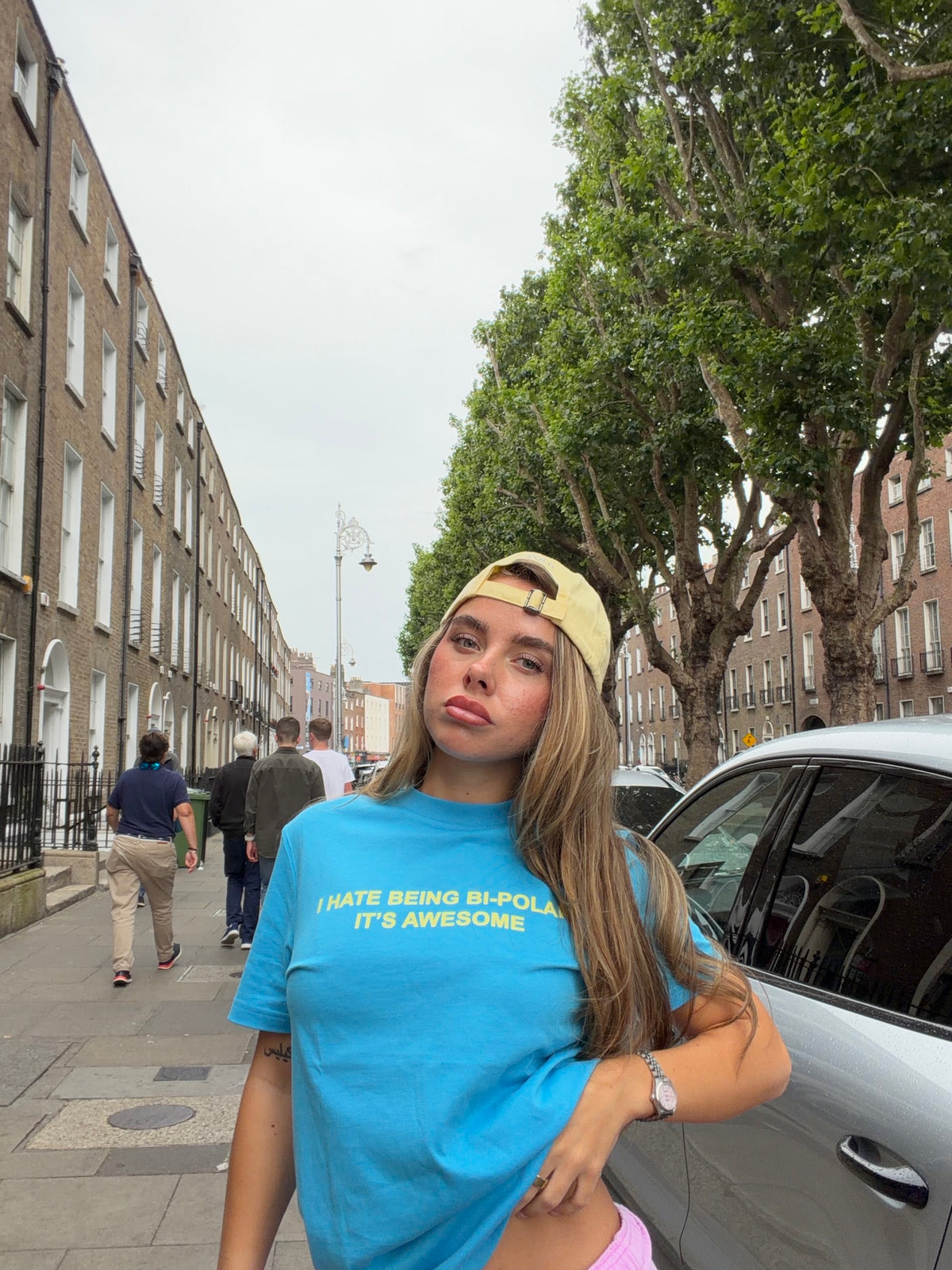I Hate Being Bi-Polar It's Awesome tee front