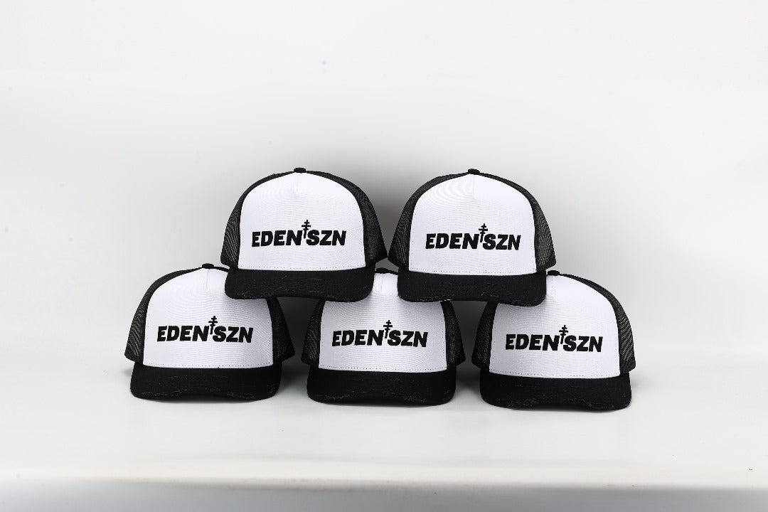 Eden Black & White Trucker Cap
