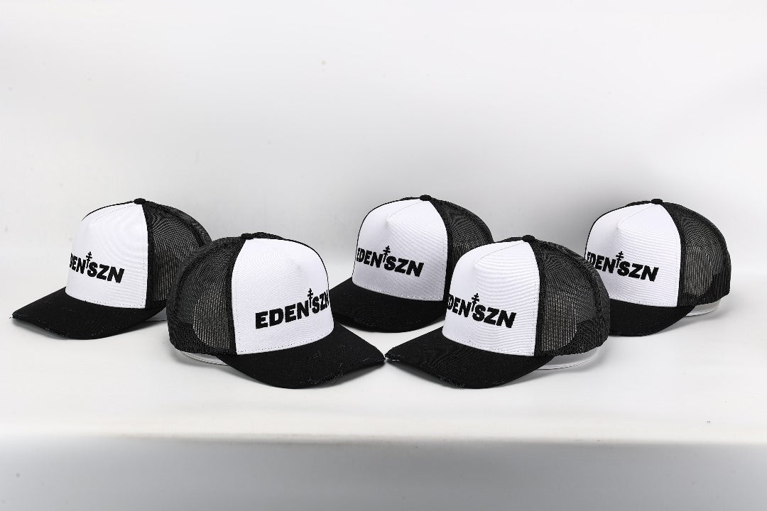 Eden Black & White Trucker Cap