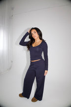 Romy Long Sleeve Top | Navy - Eden Szn Signature SZN