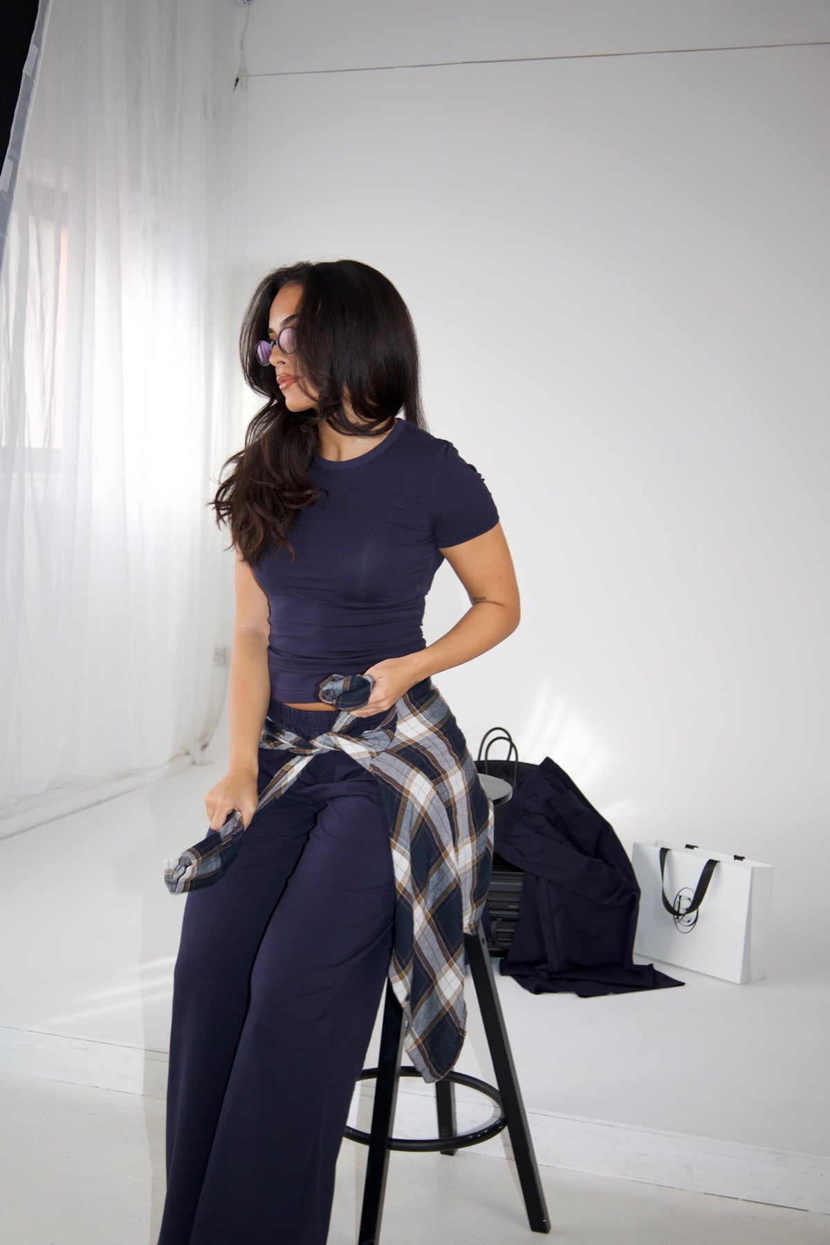 Romy Short Sleeve Top | Navy - Eden Szn Signature SZN