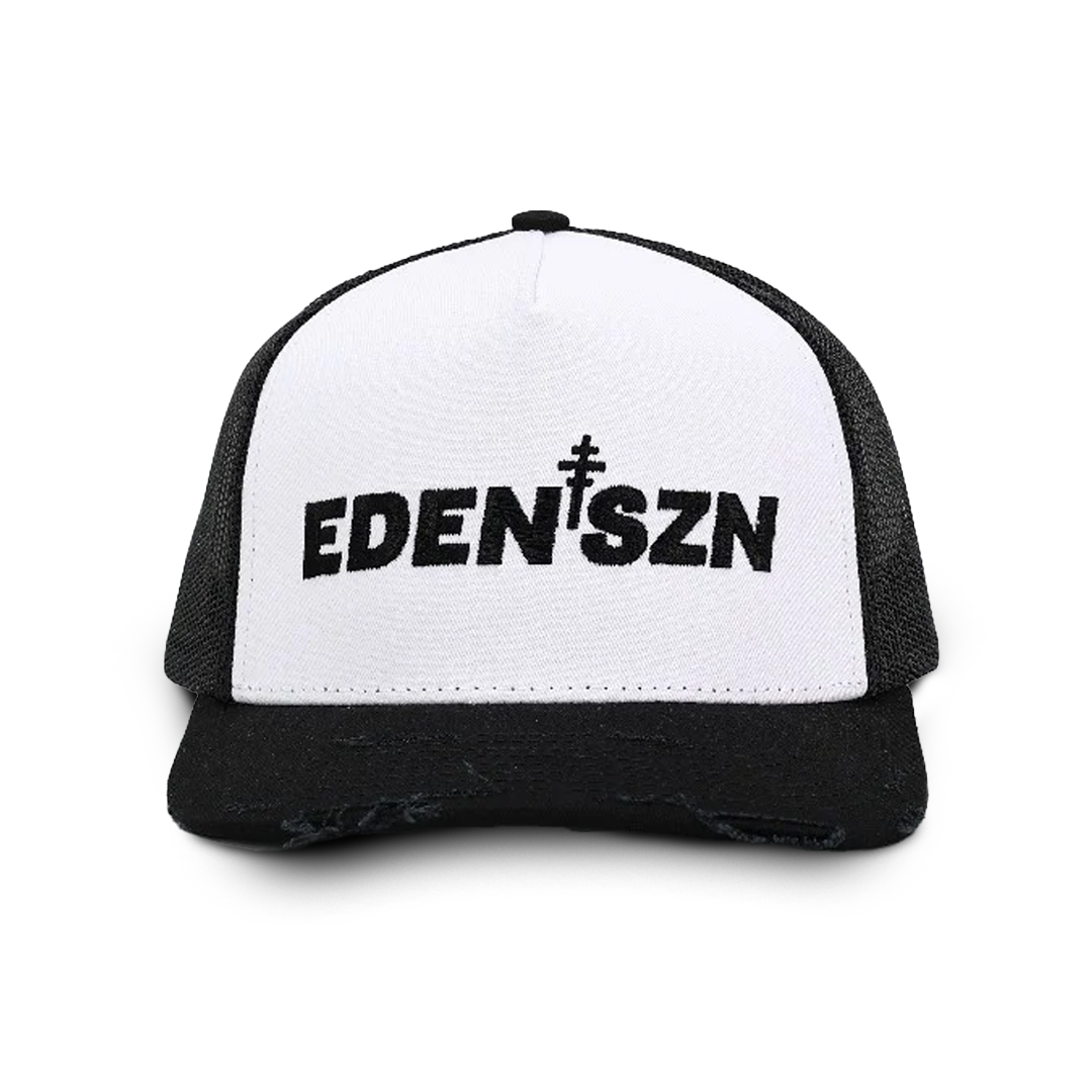 Eden Black & White Trucker Cap